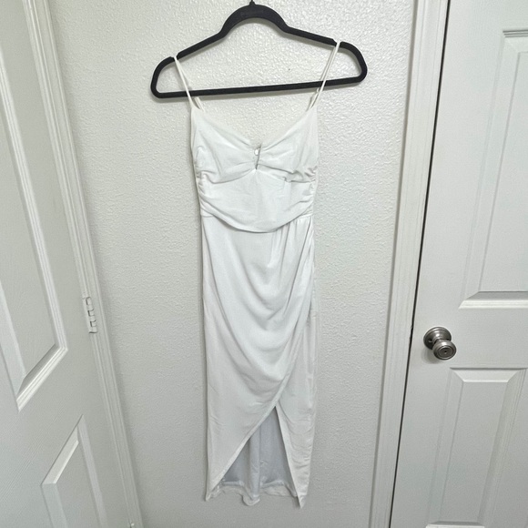 Hello Molly Time Winner Midi Dress Small Elegant White Cocktail - Picture 2 of 10